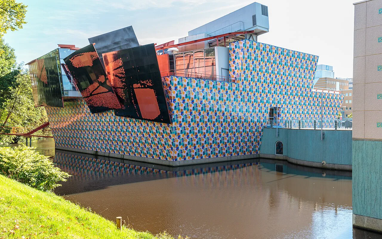 The Mendini pavilions of the Groninger Museum, Groningen.