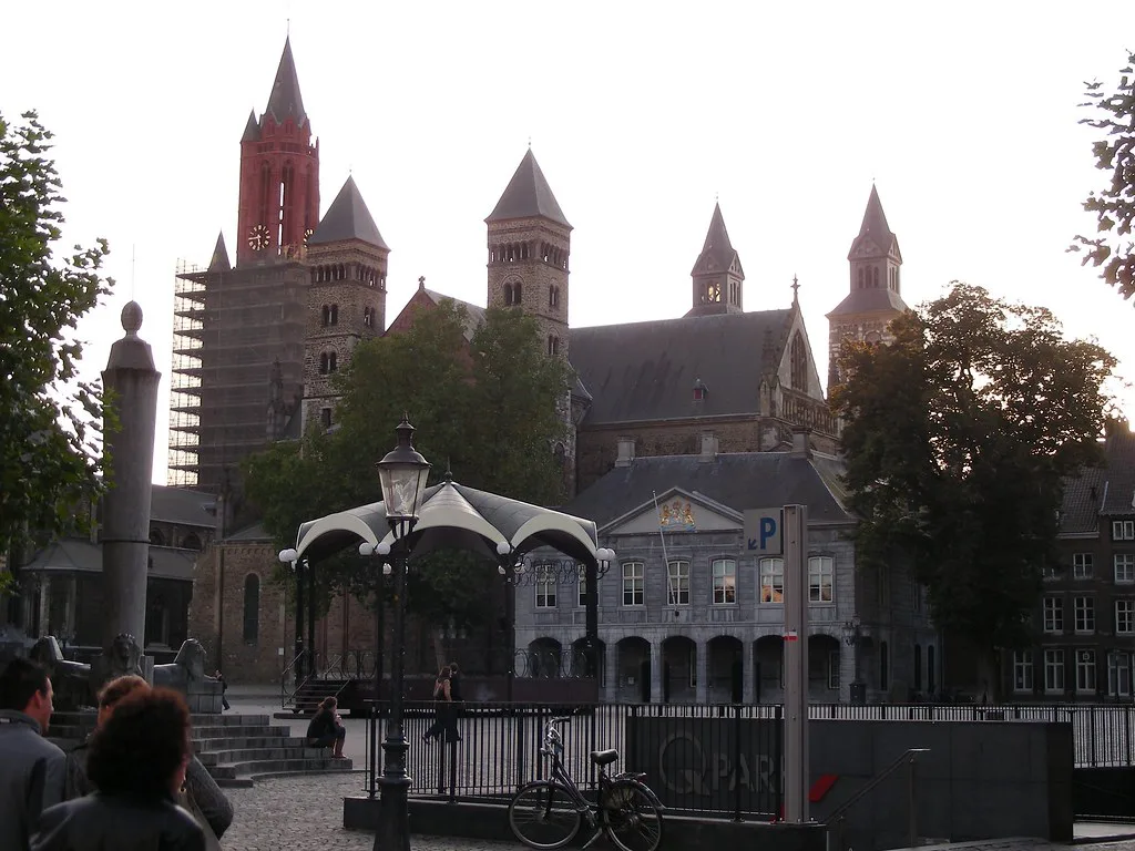 The Basilica of Saint Servatius from the Vrijthof, Maastricht.