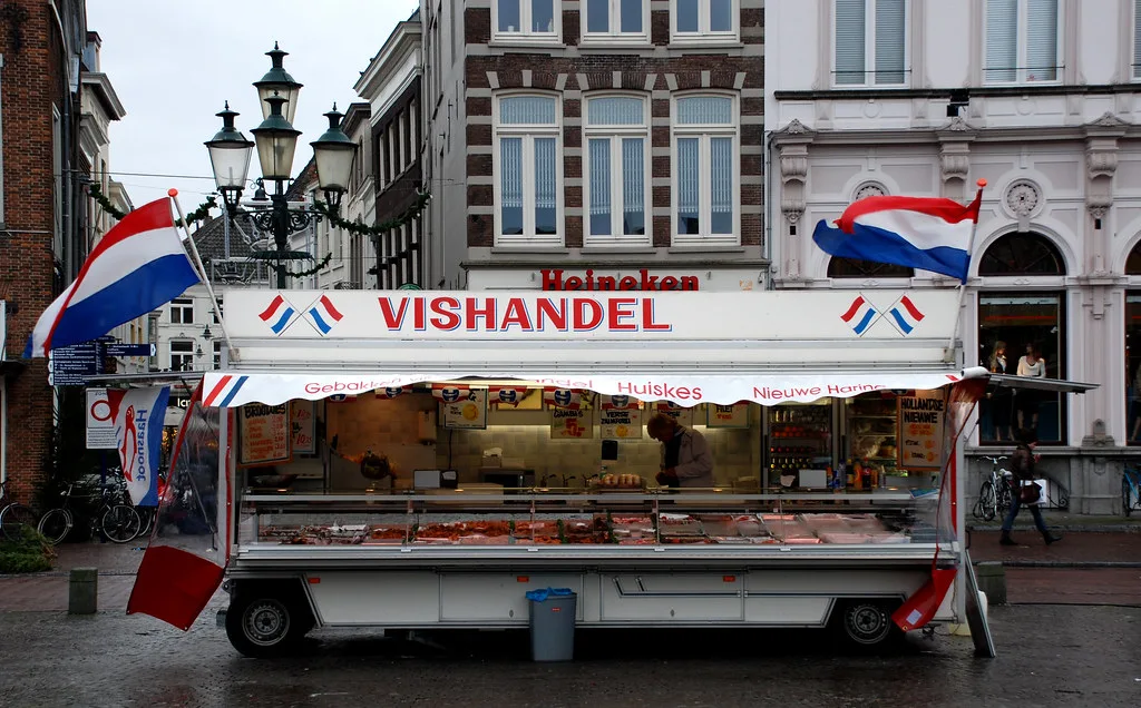 A herring stall in Den Bosch.