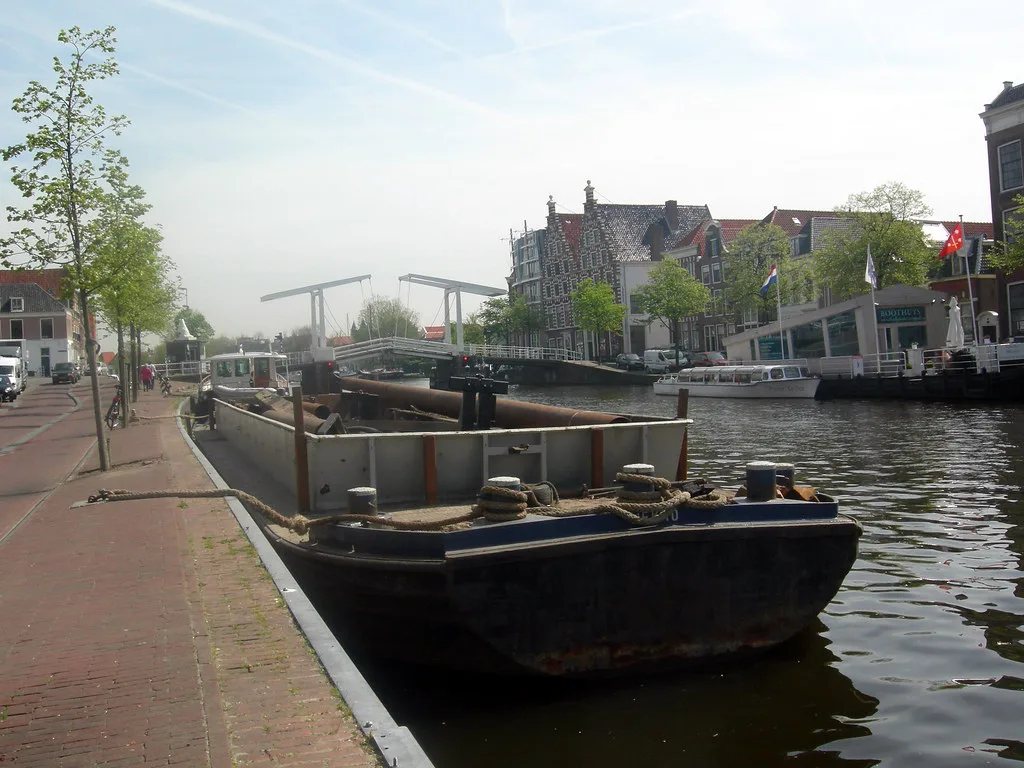 A barge on the Spaarne, Haarlem.
