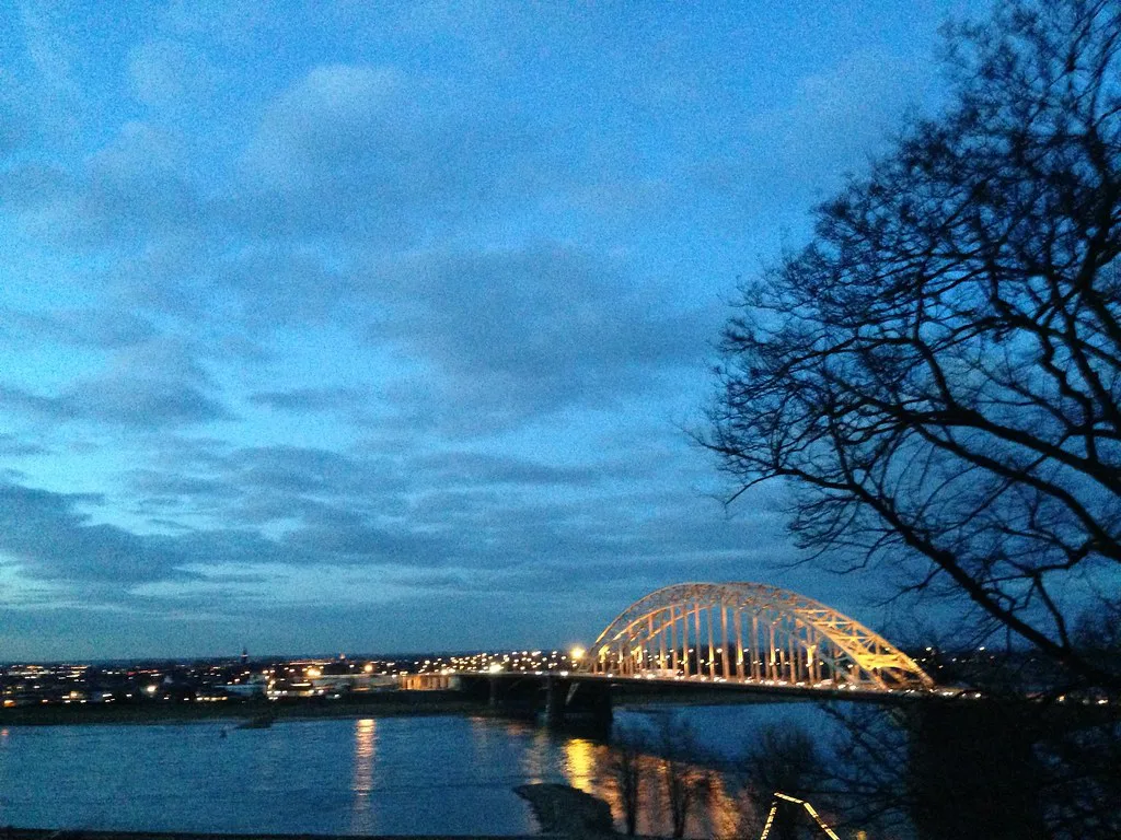 The Waalbrug at dusk, Nijmegen.
