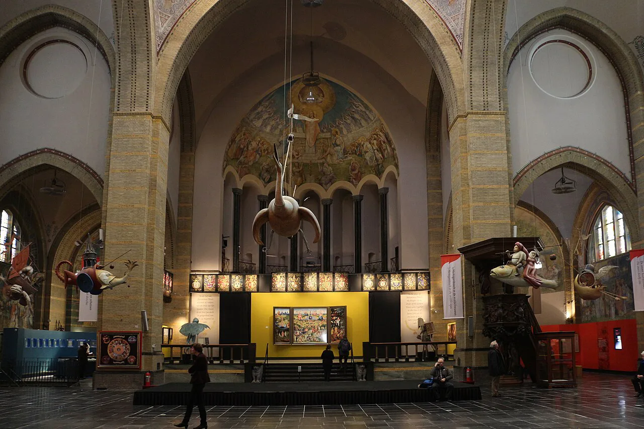 The nave of the Jheronimus Bosch Art Center, a former church, Den Bosch.