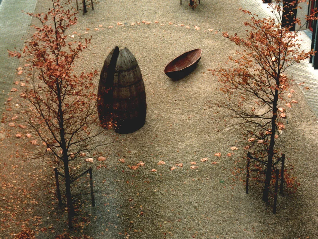 A courtyard of the Maastricht Museum.