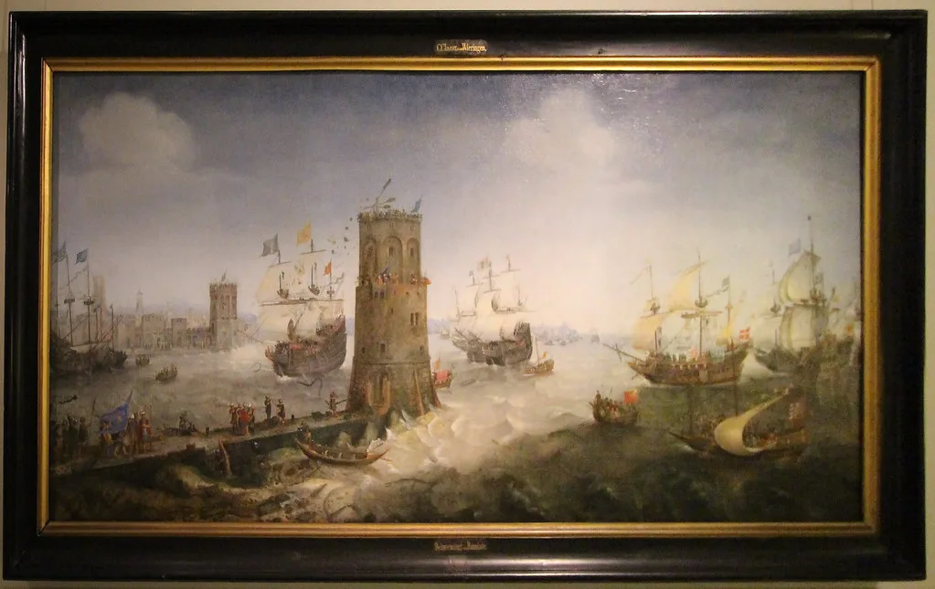 A seascape on display in the Frans Hals Museum, Haarlem.