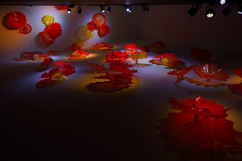 A glass installation in the Groninger Museum, Groningen.