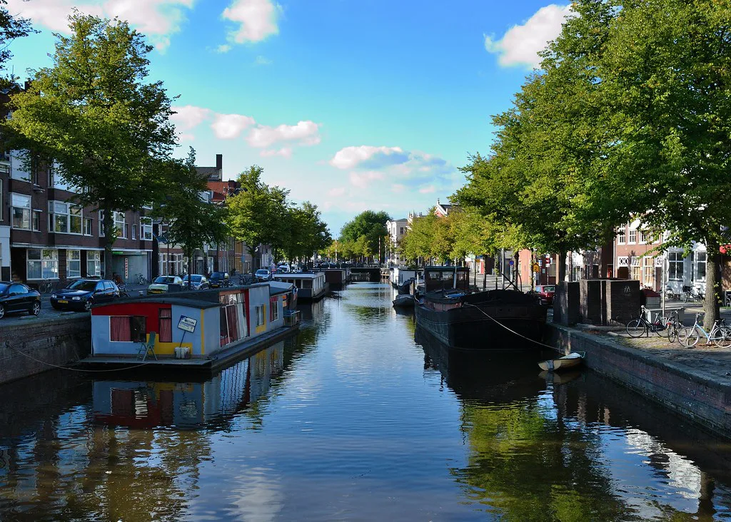 A canal in central Groningen.