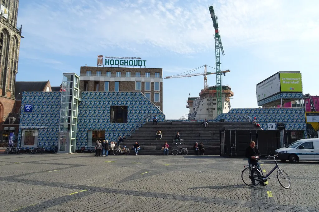 The Grote Markt under reconstruction, Groningen.