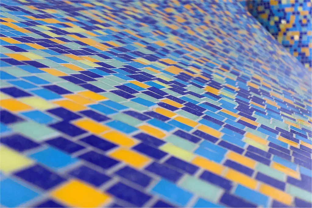 Mosaic detail on the Groninger Museum, Groningen.