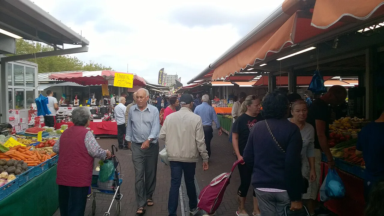 Stalls at the Haagse Markt, The Hague.