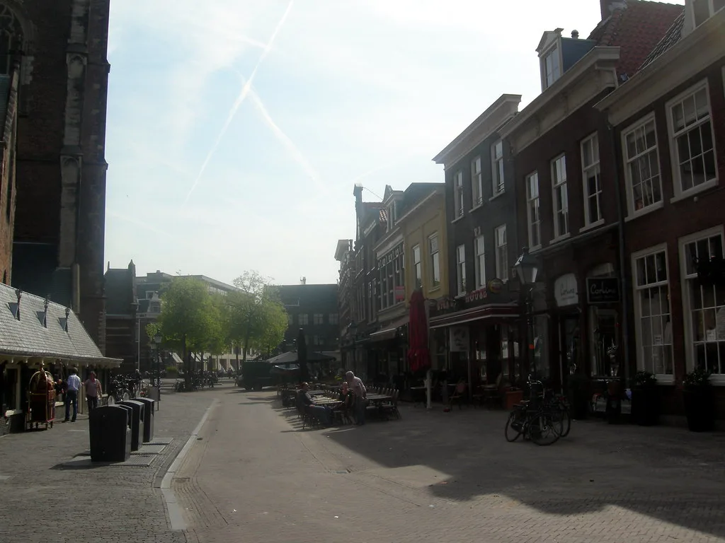 A street of gabled houses in Haarlem.