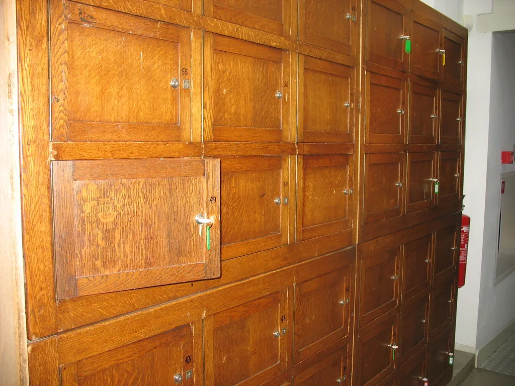 Wooden cupboards in Het Dolhuys, Haarlem.