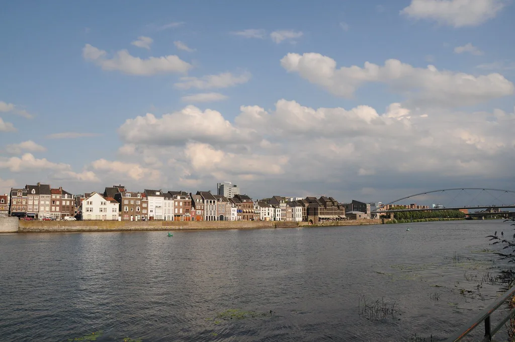 The Maas and the Wyck riverfront, Maastricht.