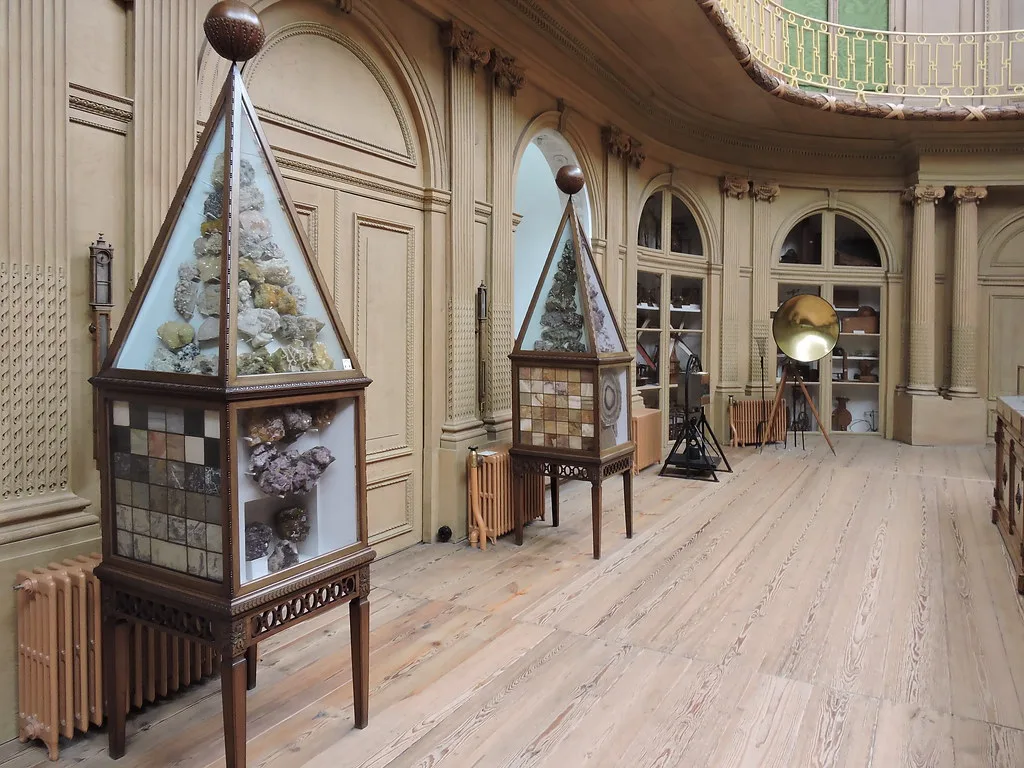 An exhibition room in Teylers Museum, Haarlem.