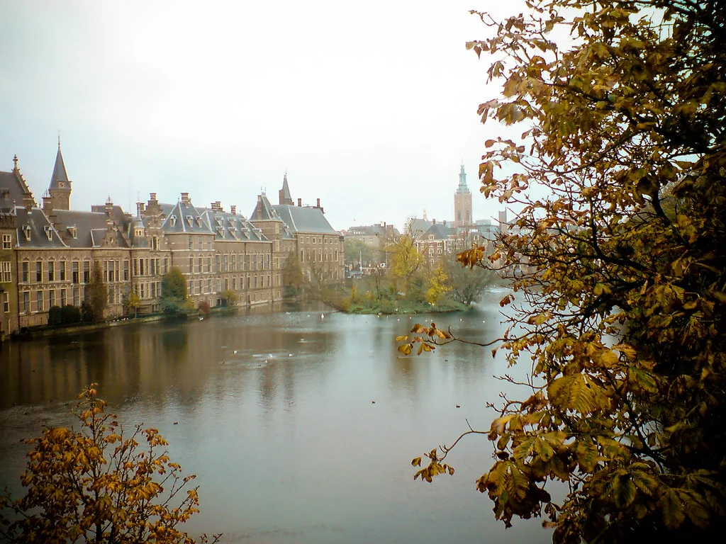 The Hofvijver in autumn, The Hague.