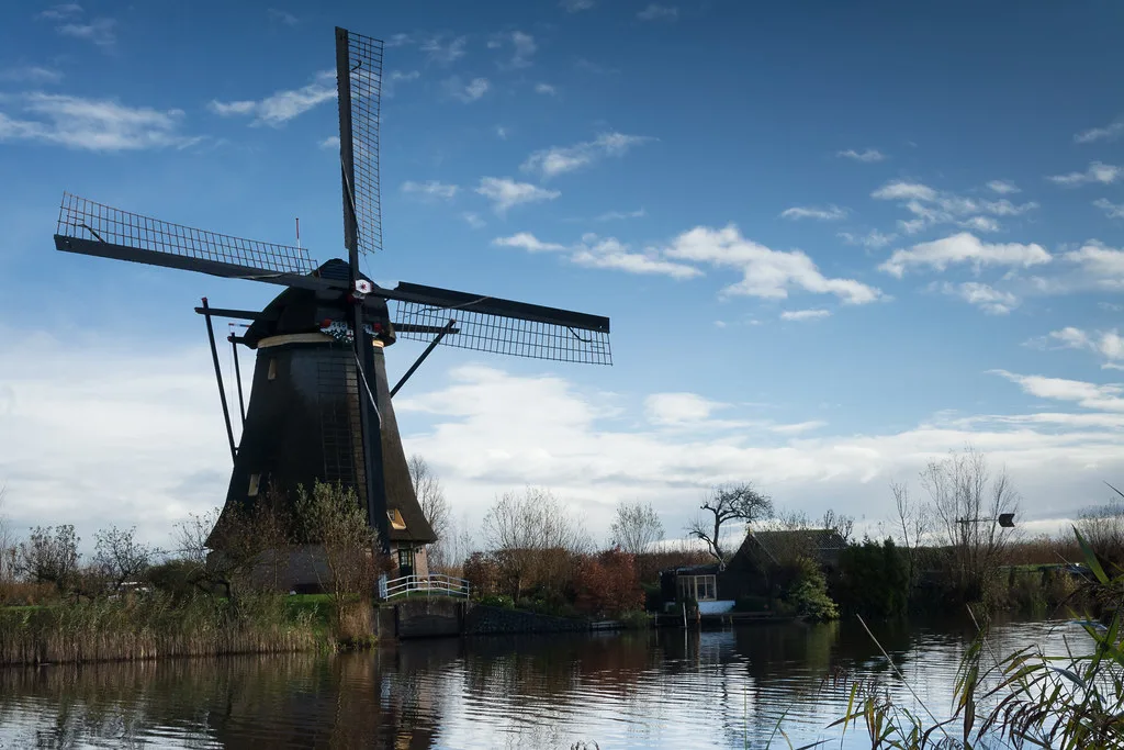 A windmill at Kinderdijk.