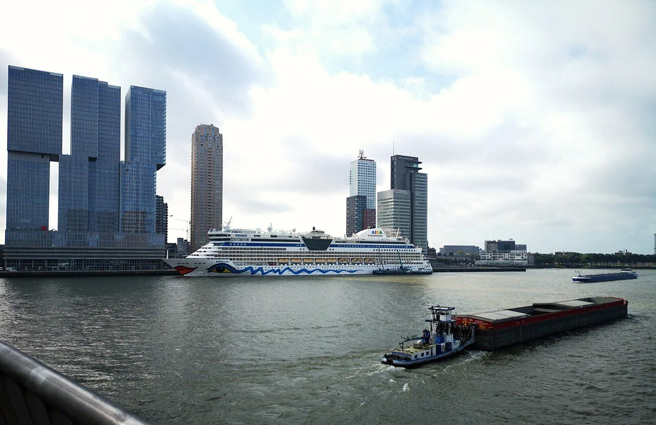 Kop van Zuid seen across the Maas, Rotterdam.
