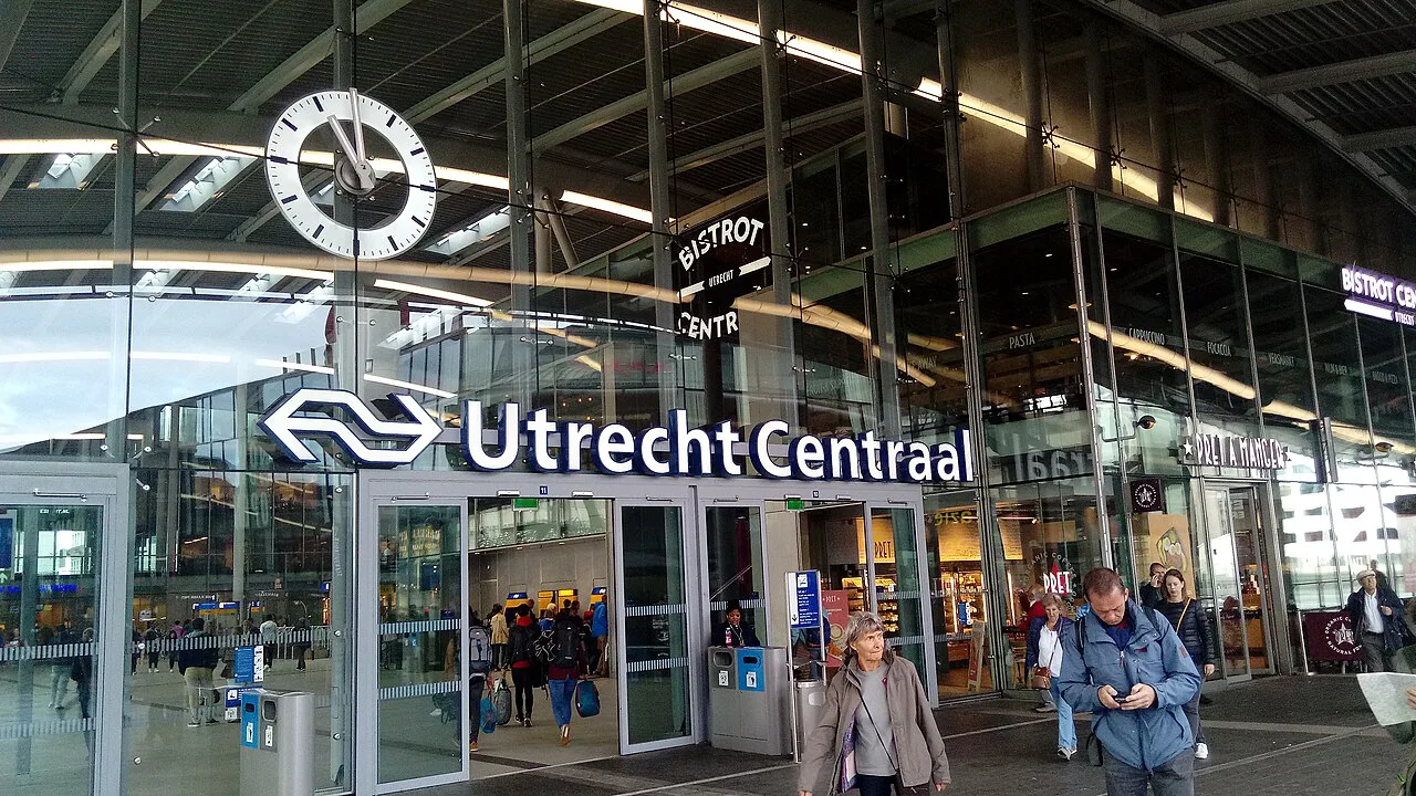 The entrance of Utrecht Centraal station.