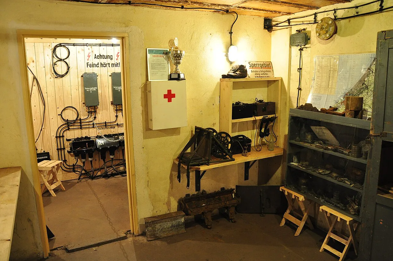 An Atlantic Wall bunker room in Scheveningen, near the Louwman Museum.