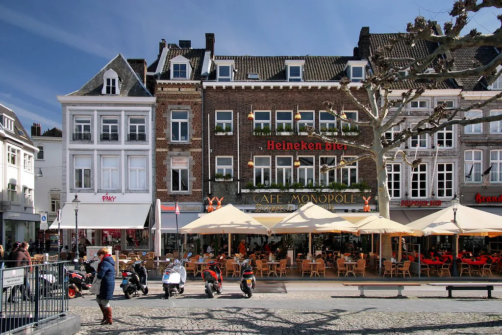 Café terraces on the Vrijthof, Maastricht.