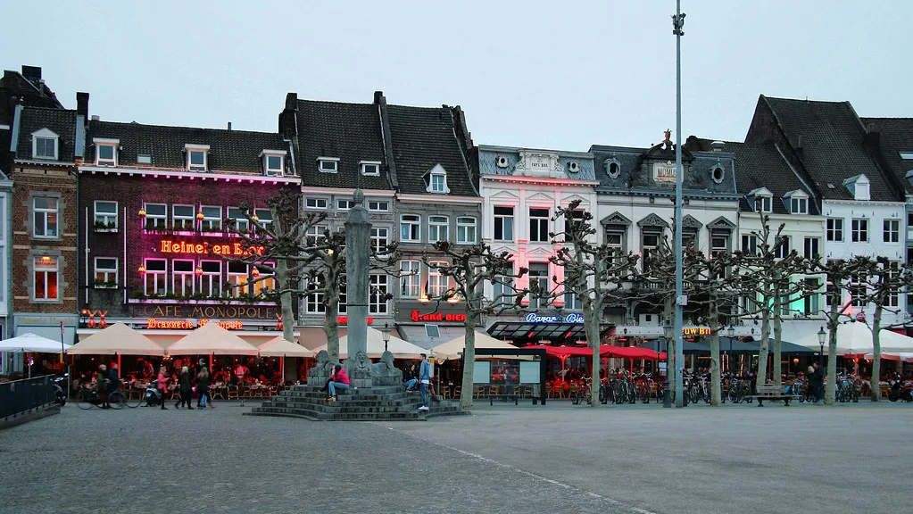 Café terraces on the Vrijthof, Maastricht.