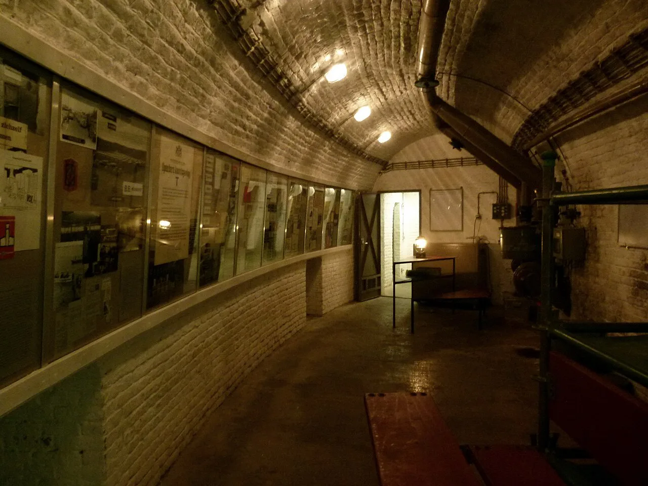 A tunnel gallery of the Shelter Museum, Maastricht.