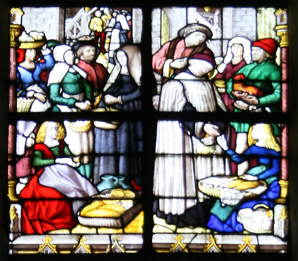 A stained-glass window in St Stephen's Church, Nijmegen.