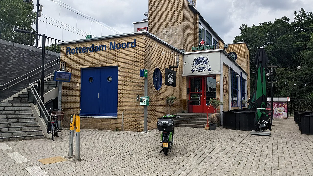 Rotterdam Noord station building in the Oude Noorden.