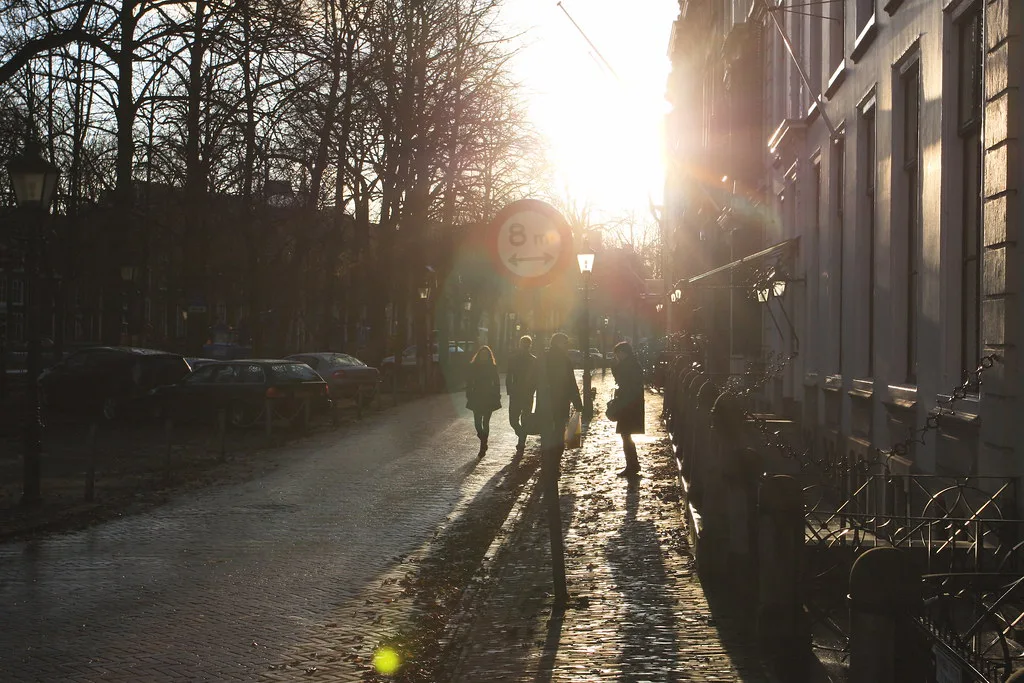 Sunset on the Lange Voorhout, The Hague.