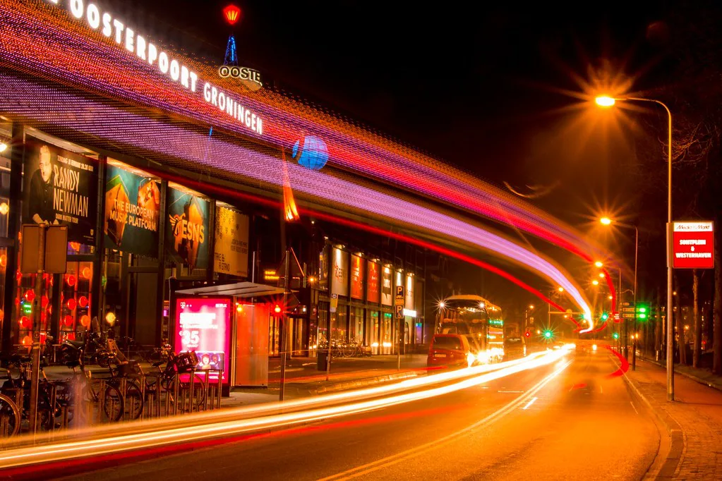 The Oosterpoort area at night, Groningen.