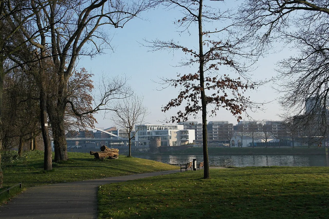 The Maas beside the Stadspark, Maastricht.