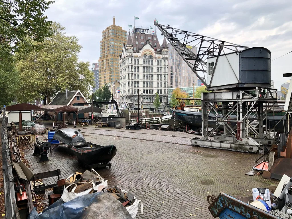 Historic cranes in the Oude Haven, Rotterdam.