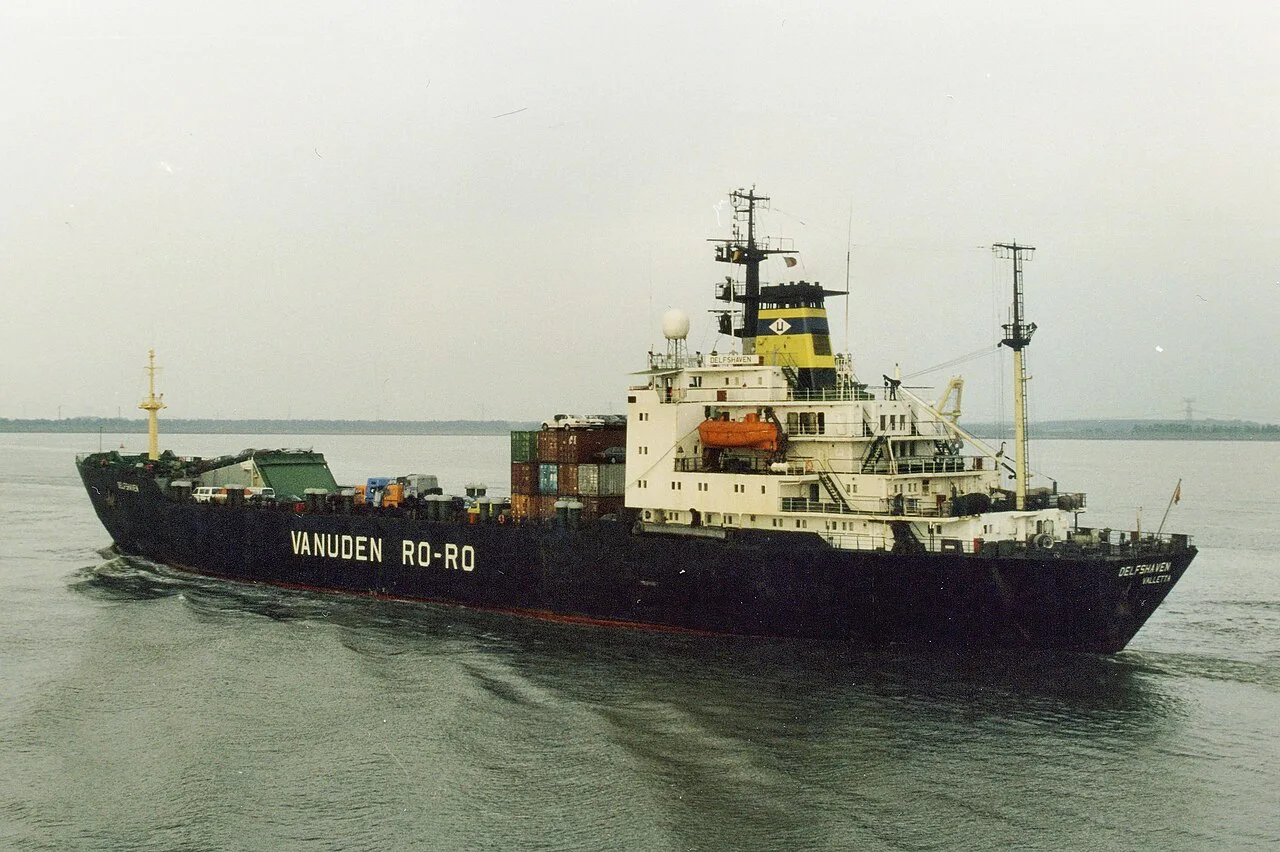 A ship on the river at Delfshaven, Rotterdam.