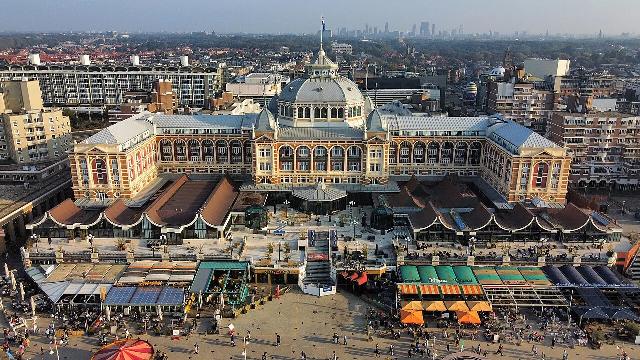 The Kurhaus in Scheveningen from the air.