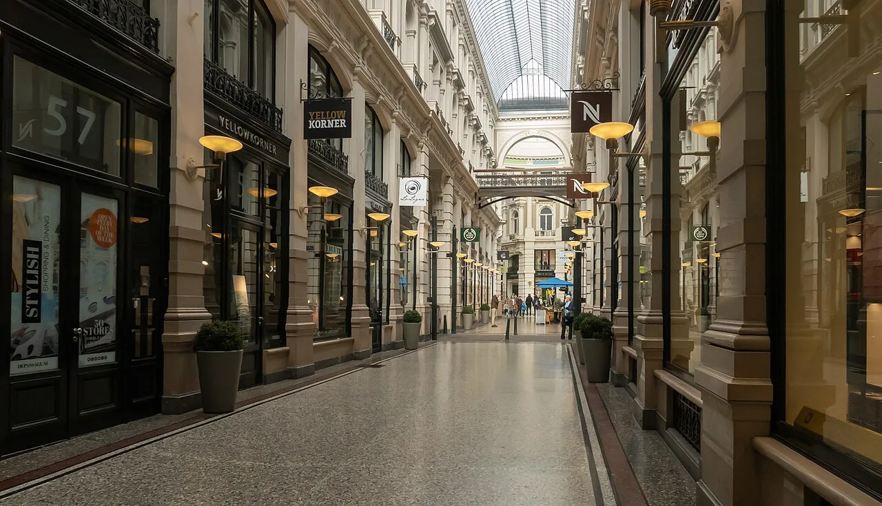 Inside the Haagse Passage shopping arcade, The Hague.
