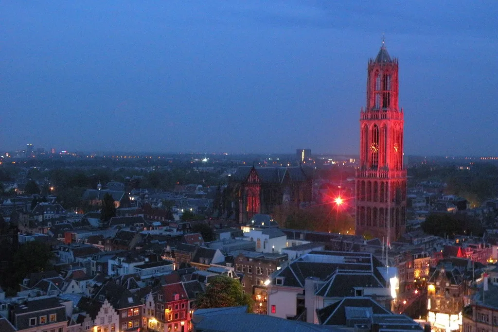 The Dom Tower at night, Utrecht.