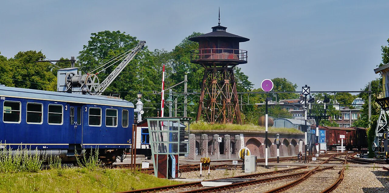 The outdoor area of the Spoorwegmuseum, Utrecht.