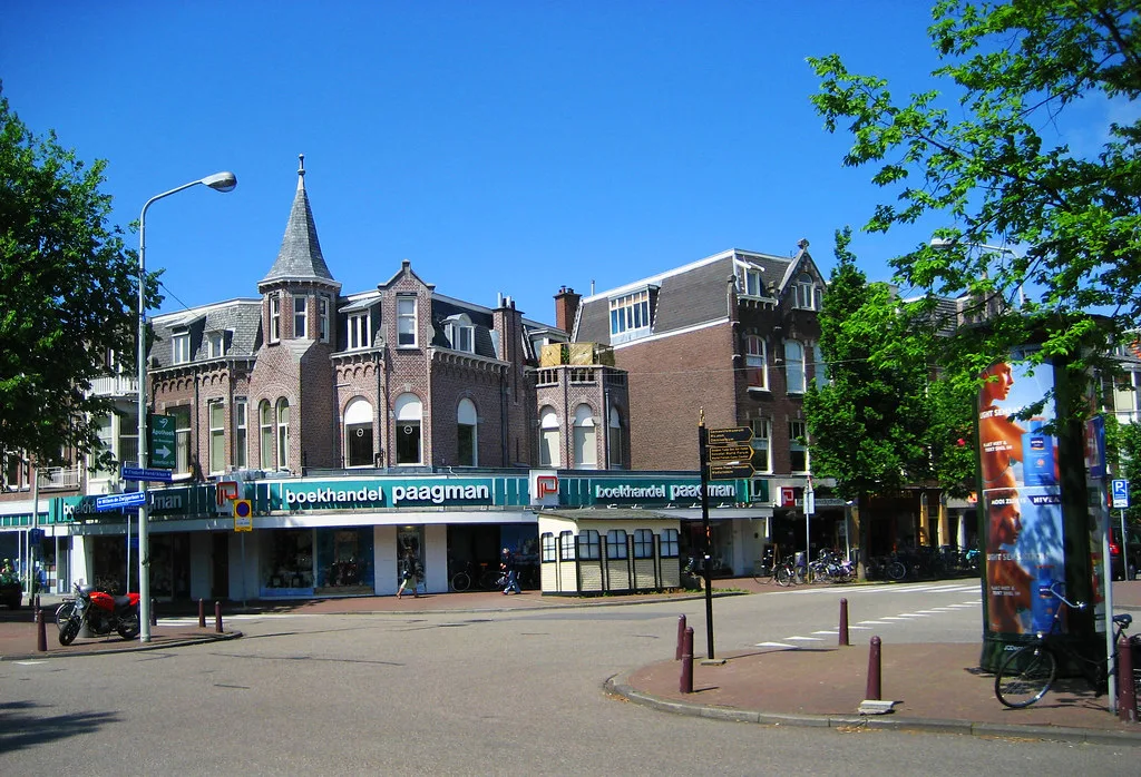 A bookshop corner in the Statenkwartier, The Hague.