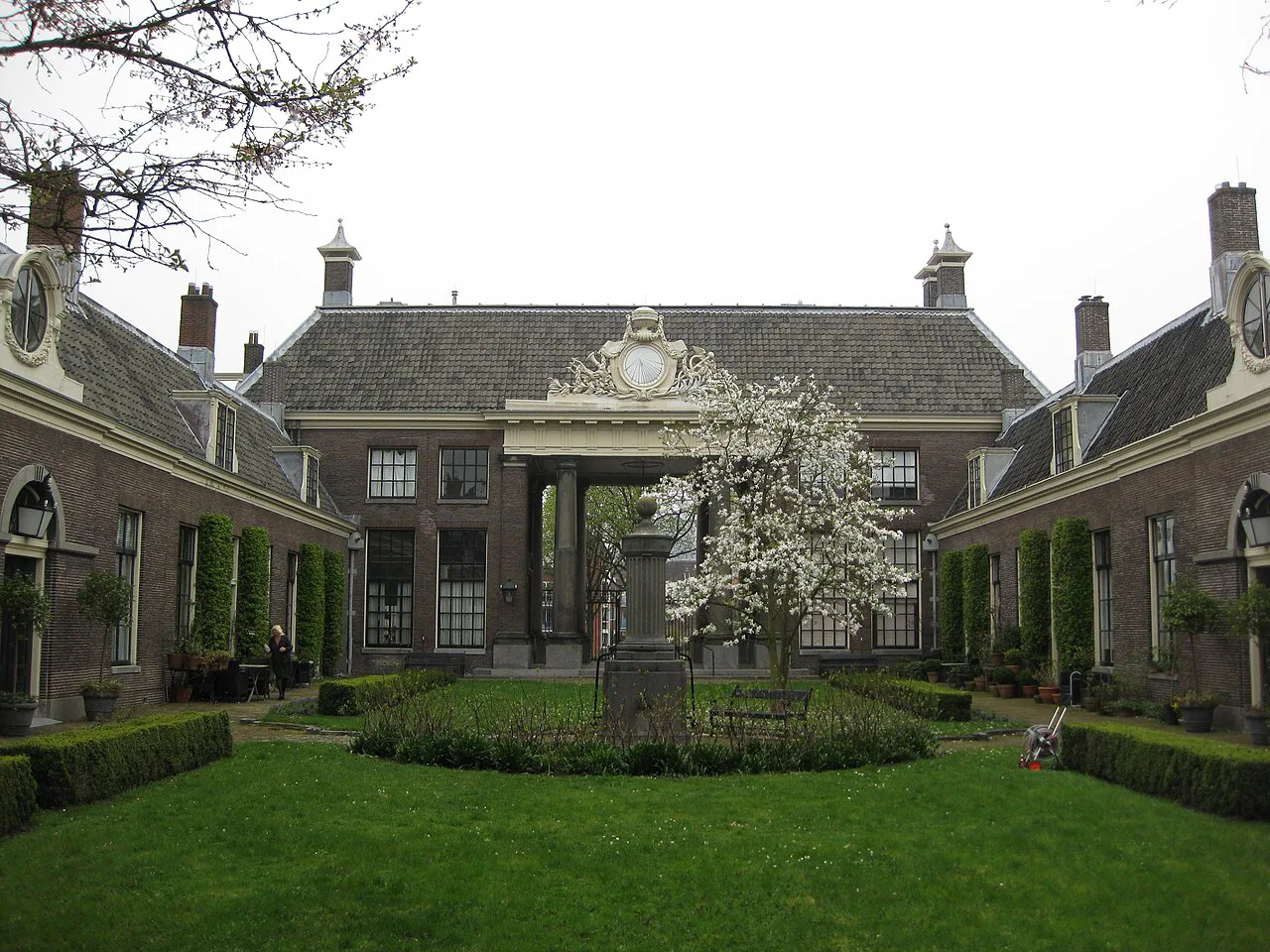 The garden courtyard of Teylers Hofje, Haarlem.