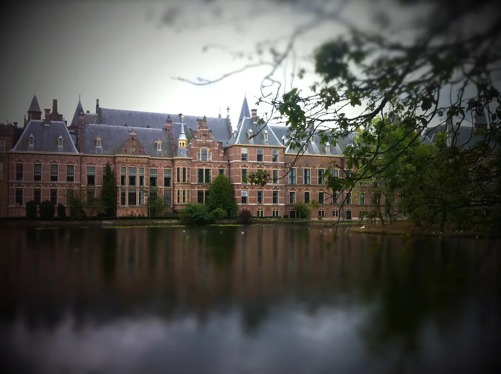 The Binnenhof across the Hofvijver, The Hague.