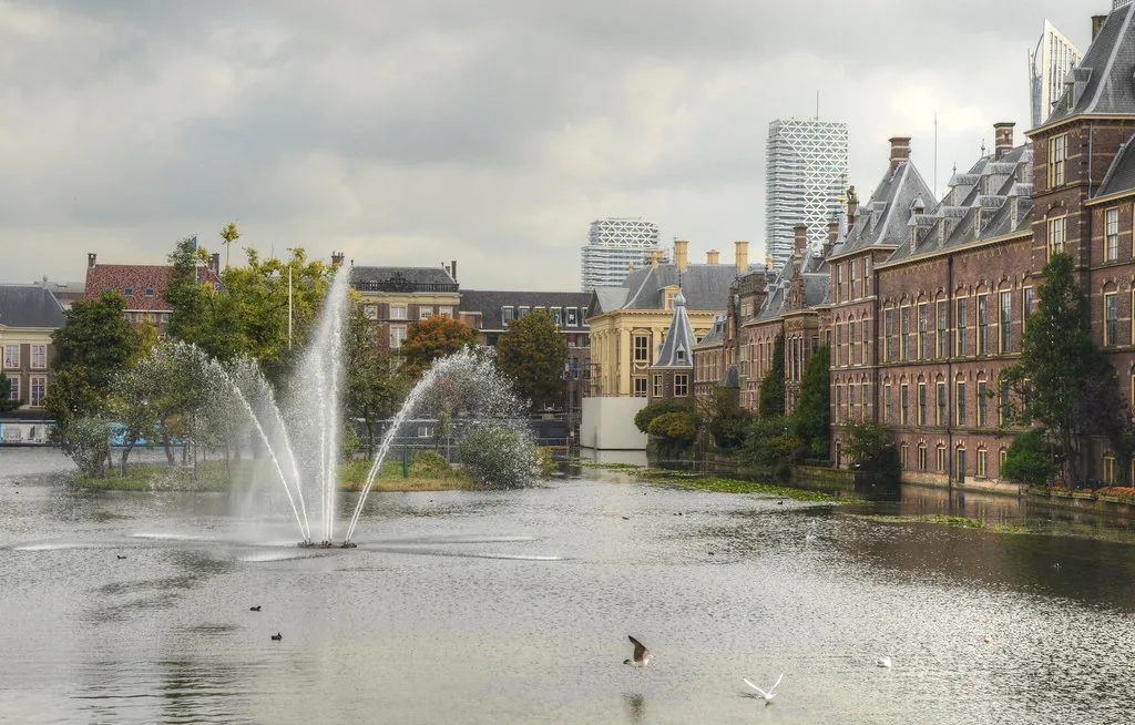 The fountain in the Hofvijver, The Hague.