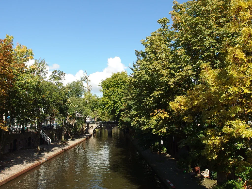 The Oudegracht in summer, Utrecht.