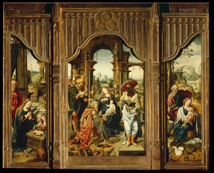 A triptych in the University Museum Groningen.