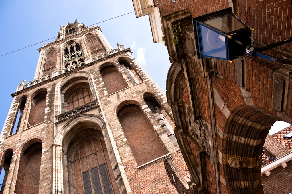 The Dom Tower, Utrecht, from below.