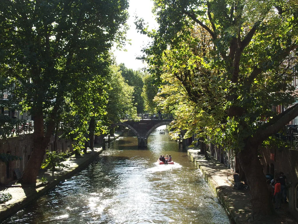 A boat on the Oudegracht, Utrecht.