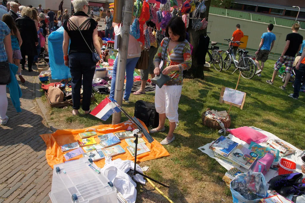 A free market in the Valkhof Park, Nijmegen.