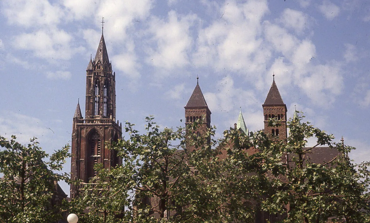 St John's Church and the Basilica of St Servatius above the Vrijthof, Maastricht.