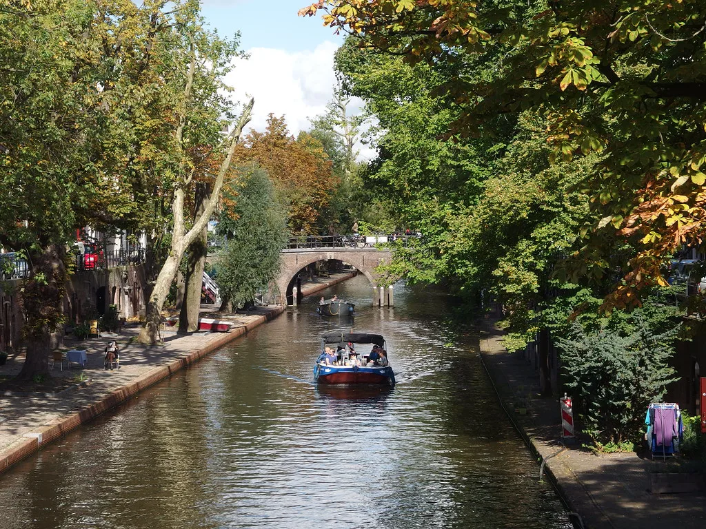 A boat on the Oudegracht, Utrecht.
